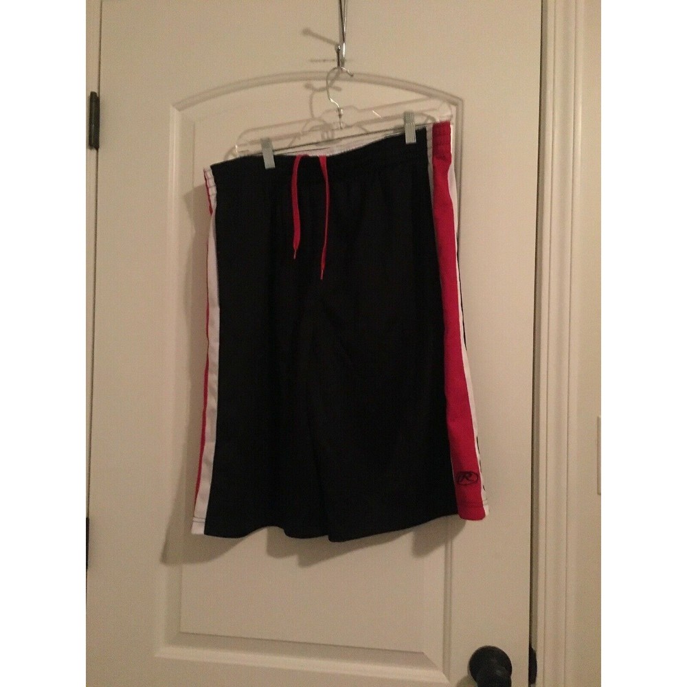 Rawlings Men's Athletic Basketball Shorts Elastic Waist Drawstring Size XL